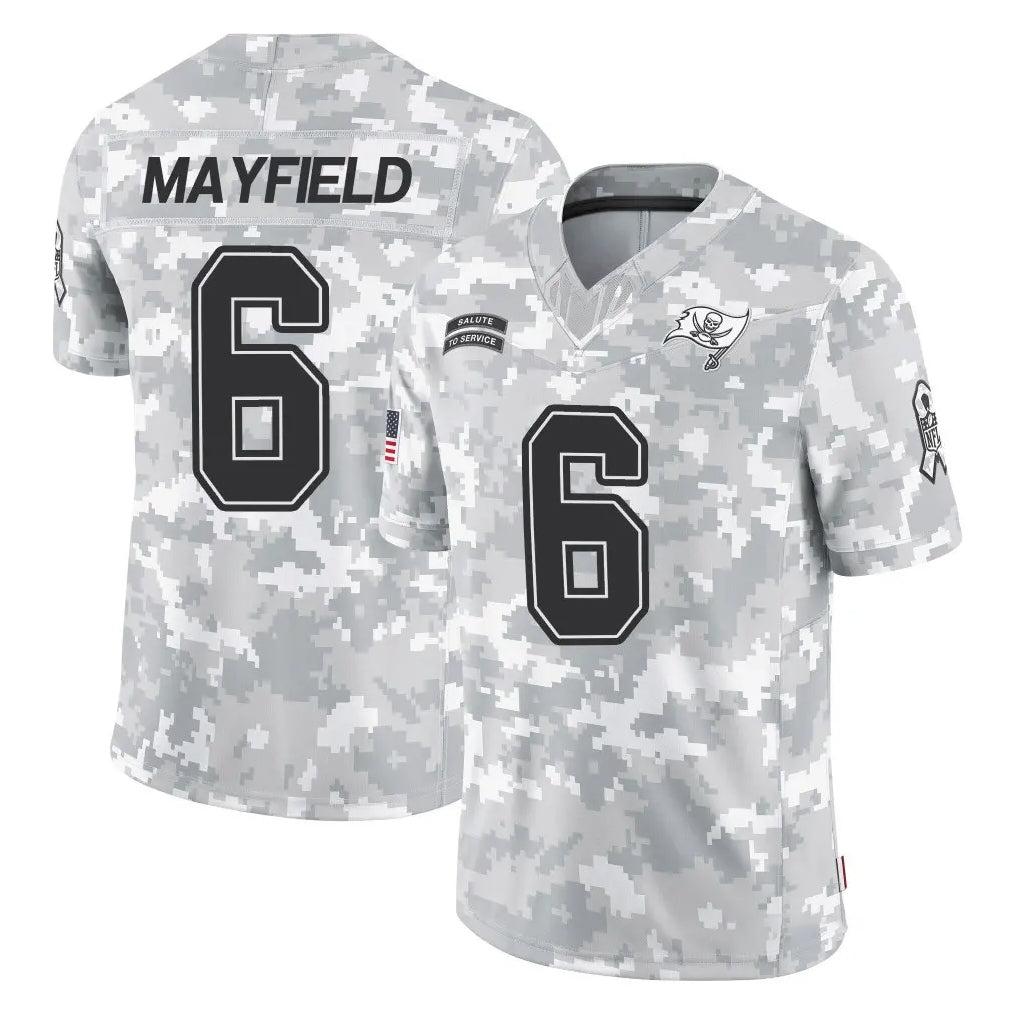 Kooe TB.Buccaneers #6 Baker Mayfield Player Arctic Camo Limited Salute To Service Home Game Stitched Jerseys