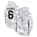 Kooe TB.Buccaneers #6 Baker Mayfield Player Arctic Camo Limited Salute to Service Pullover Hoodies Game Stitched Jerseys