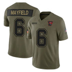 Kooe TB.Buccaneers #6 Baker Mayfield Player Olive 2025 Salute To Service Limited Home Game Stitched Jerseys