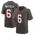 Kooe TB.Buccaneers #6 Baker Mayfield Player Pewter Alternate Home Game Stitched Jerseys