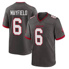 Kooe TB.Buccaneers #6 Baker Mayfield Player Pewter Alternate Home Game Stitched Jerseys