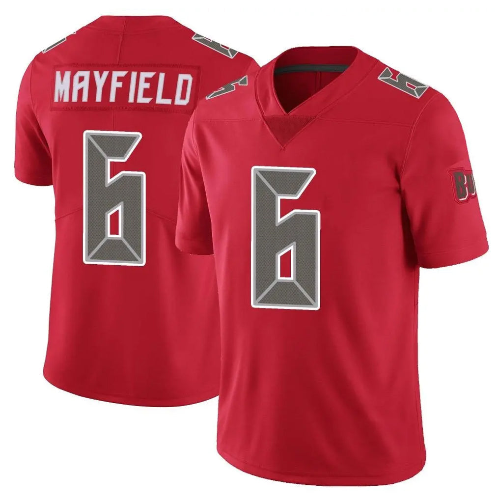 Kooe TB.Buccaneers #6 Baker Mayfield Player Red Limited Color Rush Home Game Stitched Jerseys