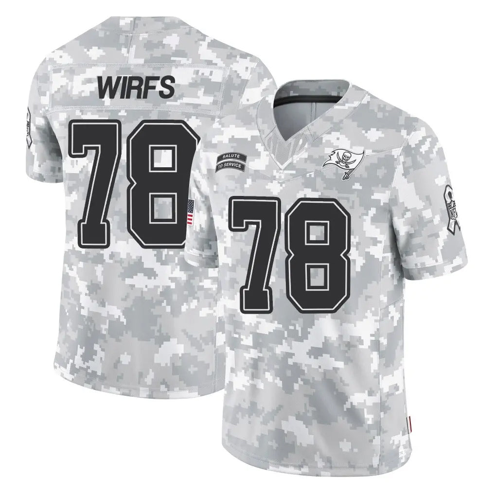 Kooe TB.Buccaneers #78 Tristan Wirfs Player Arctic Camo Limited Salute To Service Home Game Stitched Jerseys