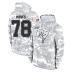 Kooe TB.Buccaneers #78 Tristan Wirfs Player Arctic Camo Limited Salute to Service Pullover Hoodies Game Stitched Jerseys