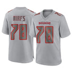 Kooe TB.Buccaneers #78 Tristan Wirfs Player Gray Atmosphere Fashion Home Game Stitched Jerseys