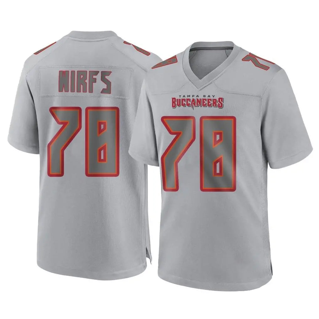 Kooe TB.Buccaneers #78 Tristan Wirfs Player Gray Atmosphere Fashion Home Game Stitched Jerseys