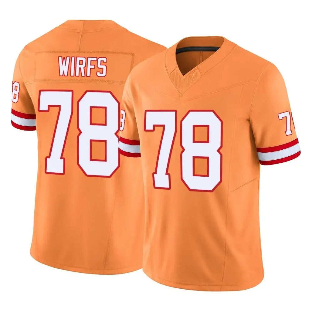 Kooe TB.Buccaneers #78 Tristan Wirfs Player Orange Limited Vapor F.U.S.E. Home Game Stitched Jerseys