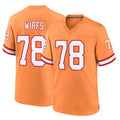 Kooe TB.Buccaneers #78 Tristan Wirfs Player Orange Throwback Home Game Stitched Jerseys