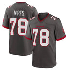 Kooe TB.Buccaneers #78 Tristan Wirfs Player Pewter Alternate Home Game Stitched Jerseys