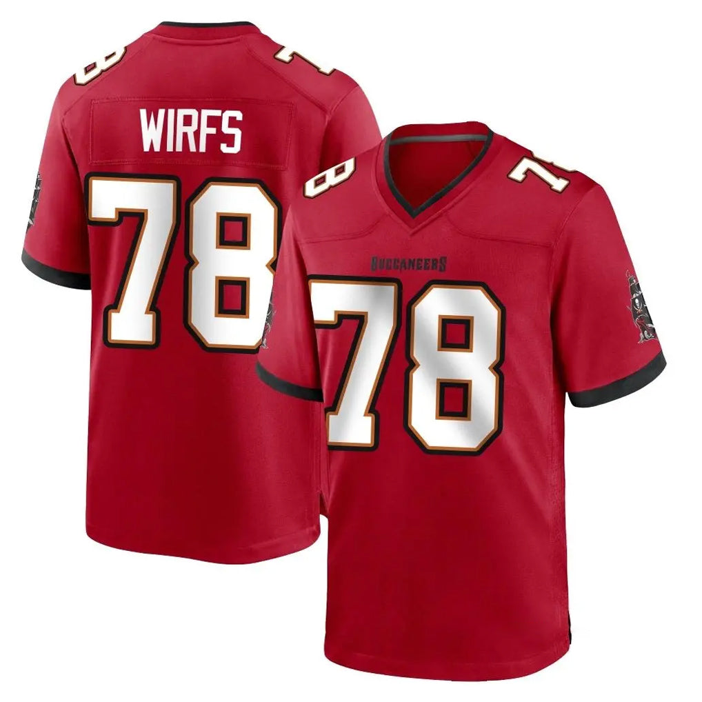 Kooe TB.Buccaneers #78 Tristan Wirfs Player Red Home Game Stitched Jerseys