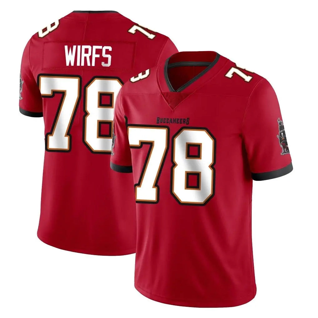 Kooe TB.Buccaneers #78 Tristan Wirfs Player Red Limited Vapor Home Game Stitched Jerseys