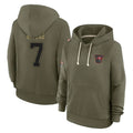 Kooe TB.Buccaneers #7 Bucky Irving Player Olive Salute To Service Hoodies Stitched Jerseys