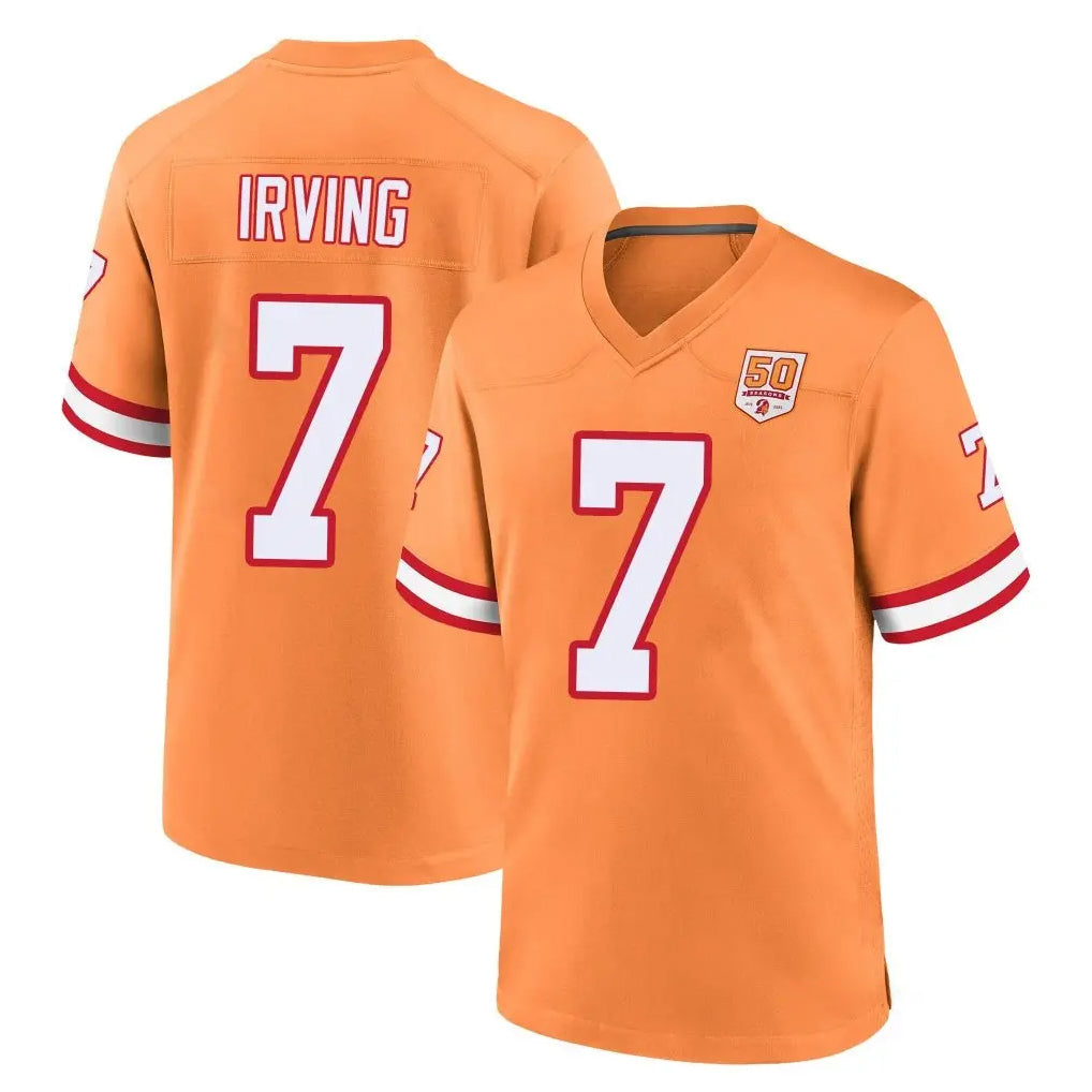 Kooe TB.Buccaneers #7 Bucky Irving Player Orange Throwback Home Game Stitched Jerseys