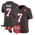 Kooe TB.Buccaneers #7 Bucky Irving Player Pewter 50th Season Vapor Limited Home Game Stitched Jerseys