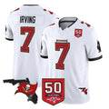 Kooe TB.Buccaneers #7 Bucky Irving Player White 50th Season Vapor Limited Home Game Stitched Jerseys