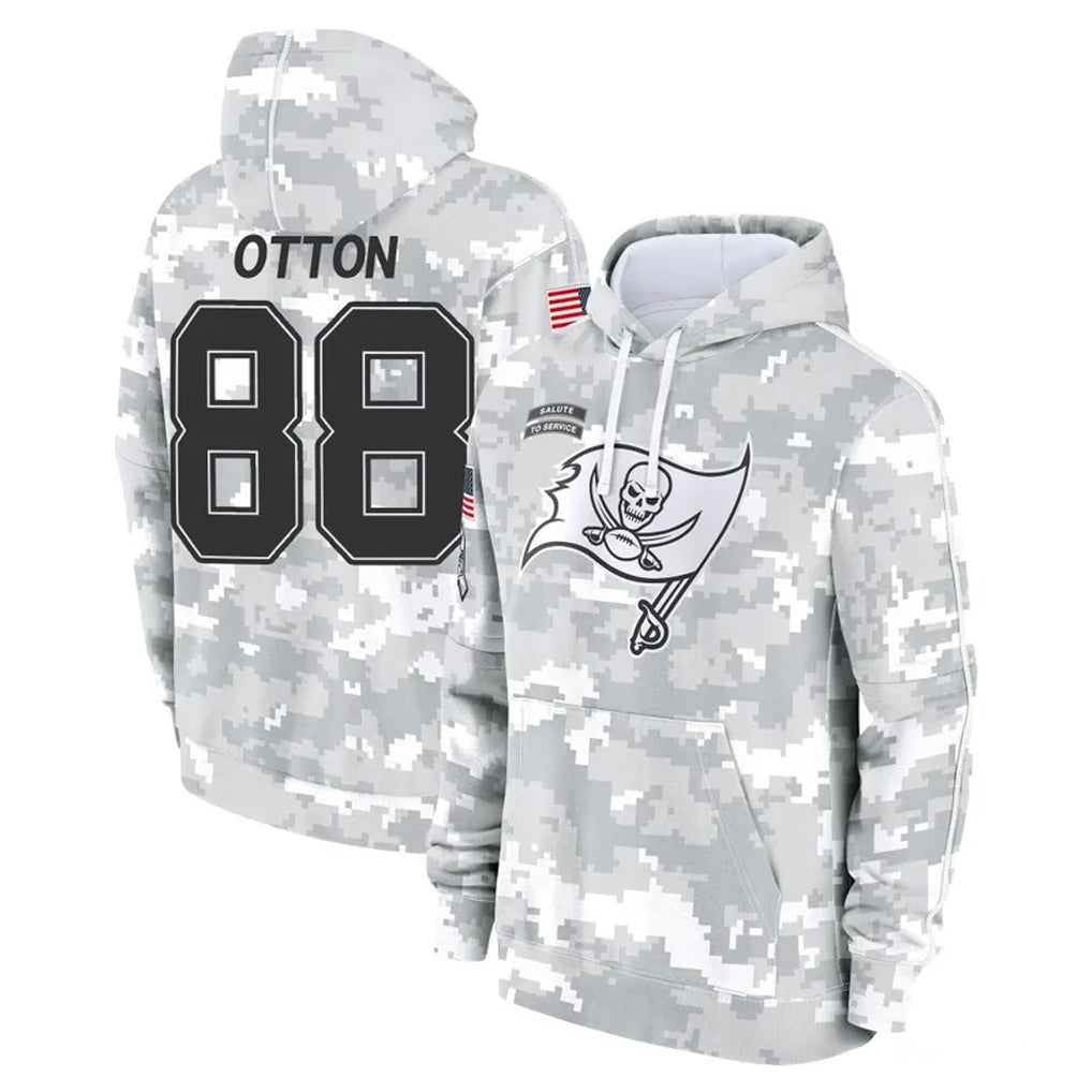 Kooe TB.Buccaneers #88 Cade Otton Player Arctic Camo Limited Salute to Service Pullover Hoodies Game Stitched Jerseys
