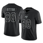 Kooe TB.Buccaneers #88 Cade Otton Player Black Reflective Limited Home Game Stitched Jerseys