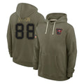 Kooe TB.Buccaneers #88 Cade Otton Player Olive Salute to Service Pullover Hoodies Limited Stitched Jerseys
