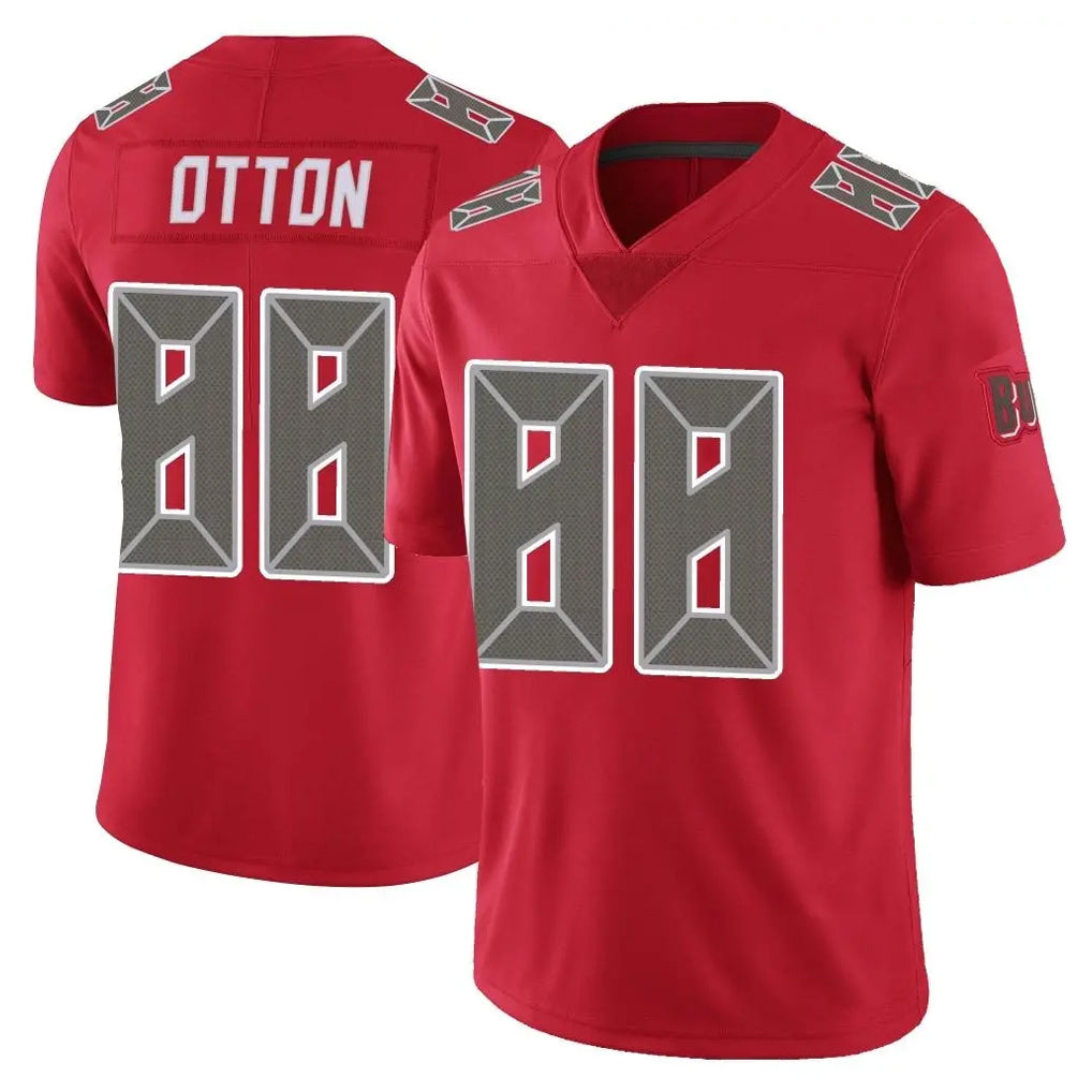 Kooe TB.Buccaneers #88 Cade Otton Player Red Limited Color Rush Home Game Stitched Jerseys