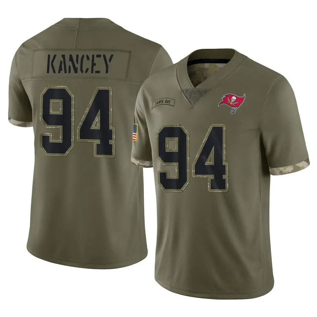 Kooe TB.Buccaneers #94 Calijah Kancey Player Olive Limited Salute To Service Home Game Stitched Jerseys