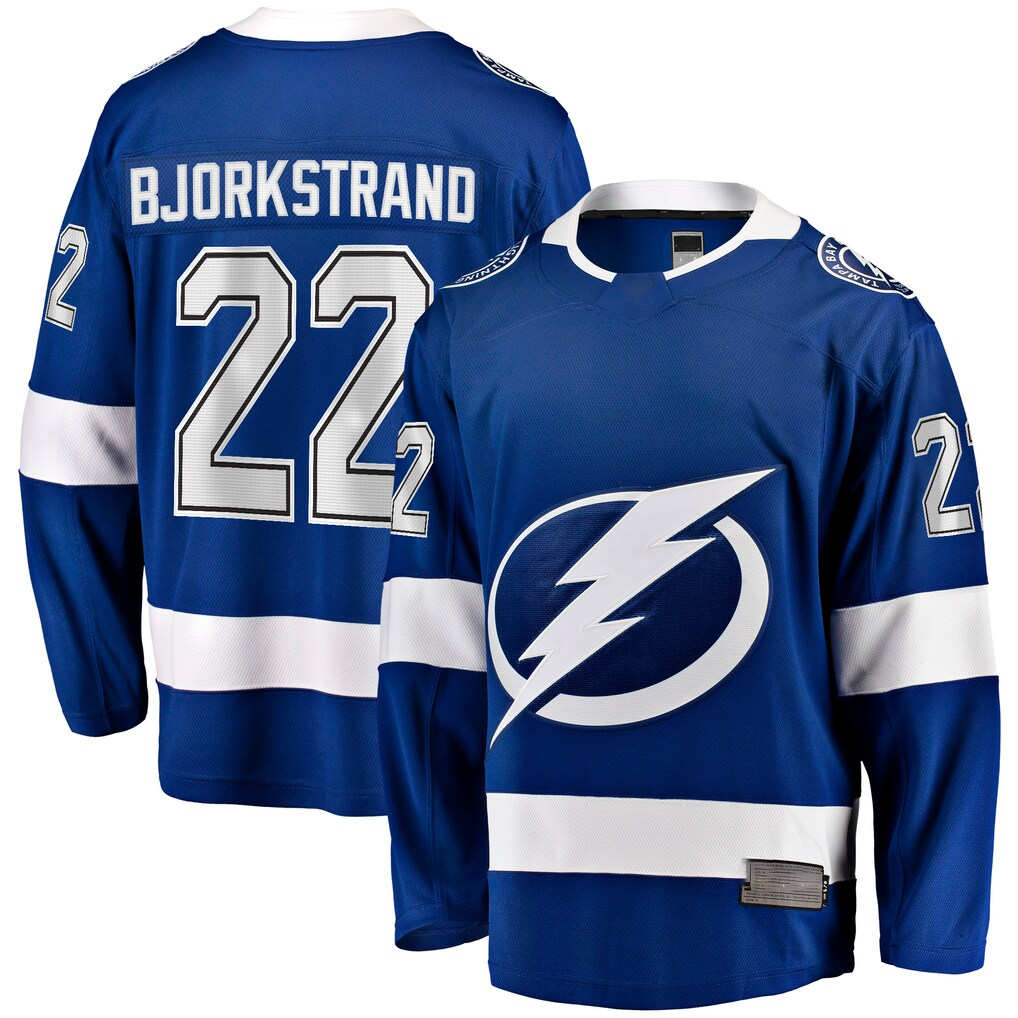 Kooe TB.Lightning #22 Oliver Bjorkstrand Blue Home Breakaway Jerseys