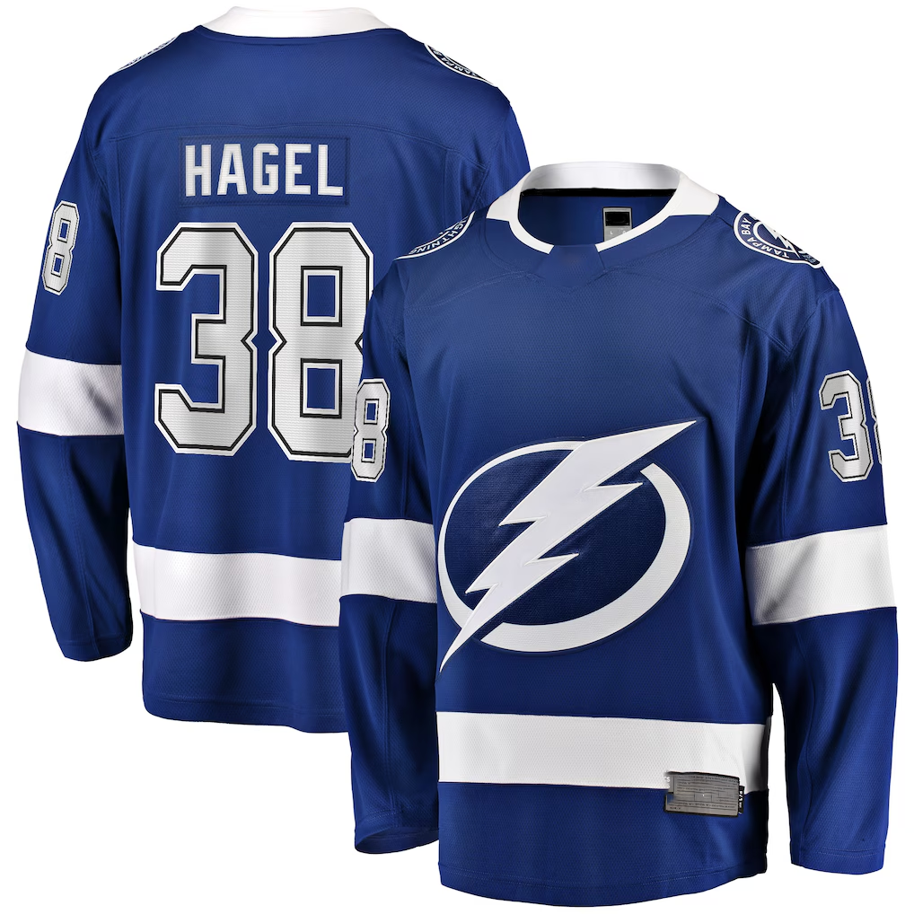 Kooe TB.Lightning #38 Brandon Hagel Blue Home Breakaway Player Jerseys