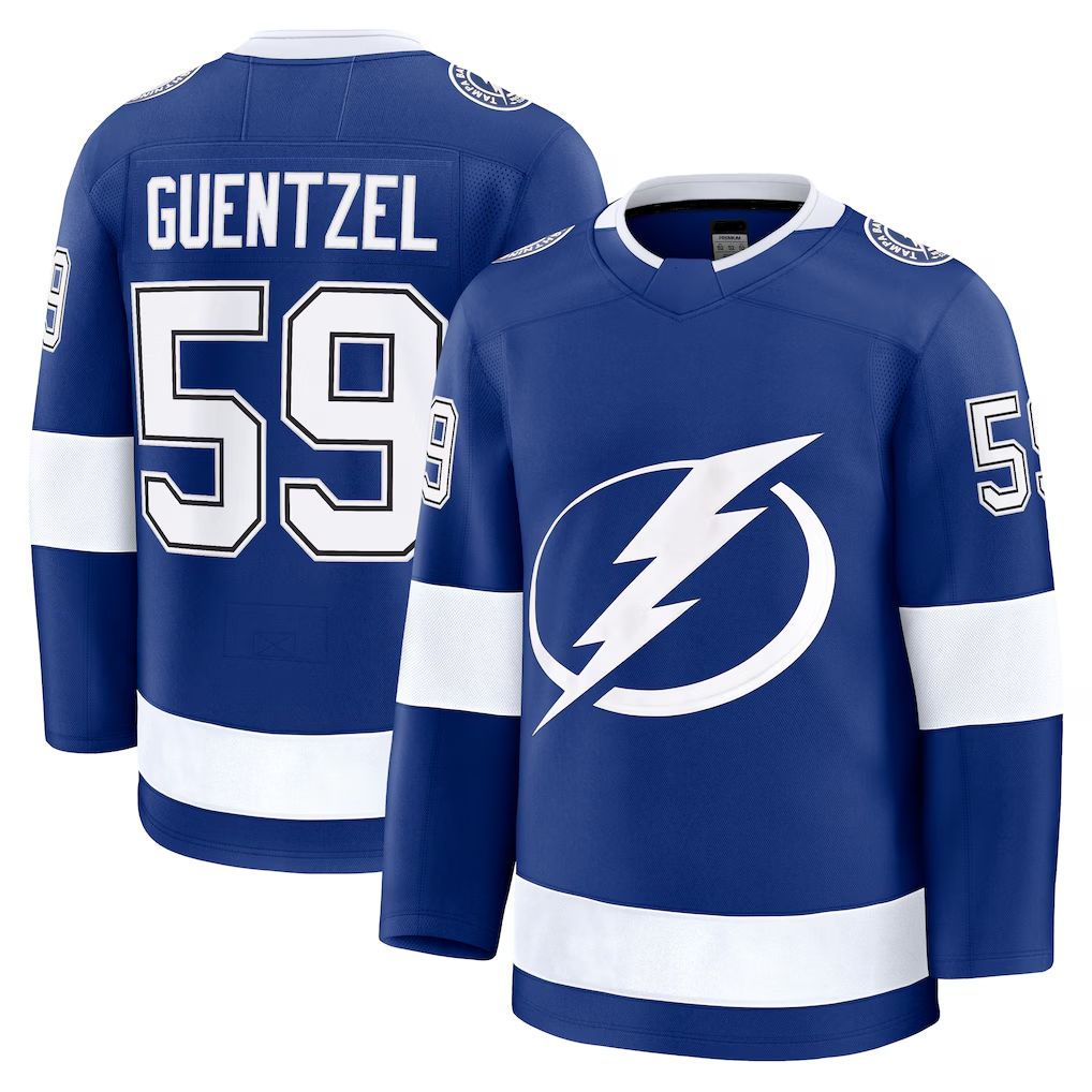 Kooe TB.Lightning #59 Jake Guentzel Blue Home Premium Jerseys