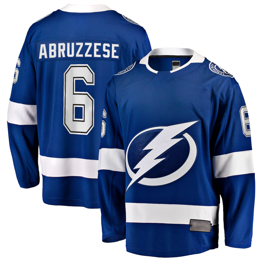 Kooe TB.Lightning #6 Nick Abruzzese Blue Home Breakaway Jerseys