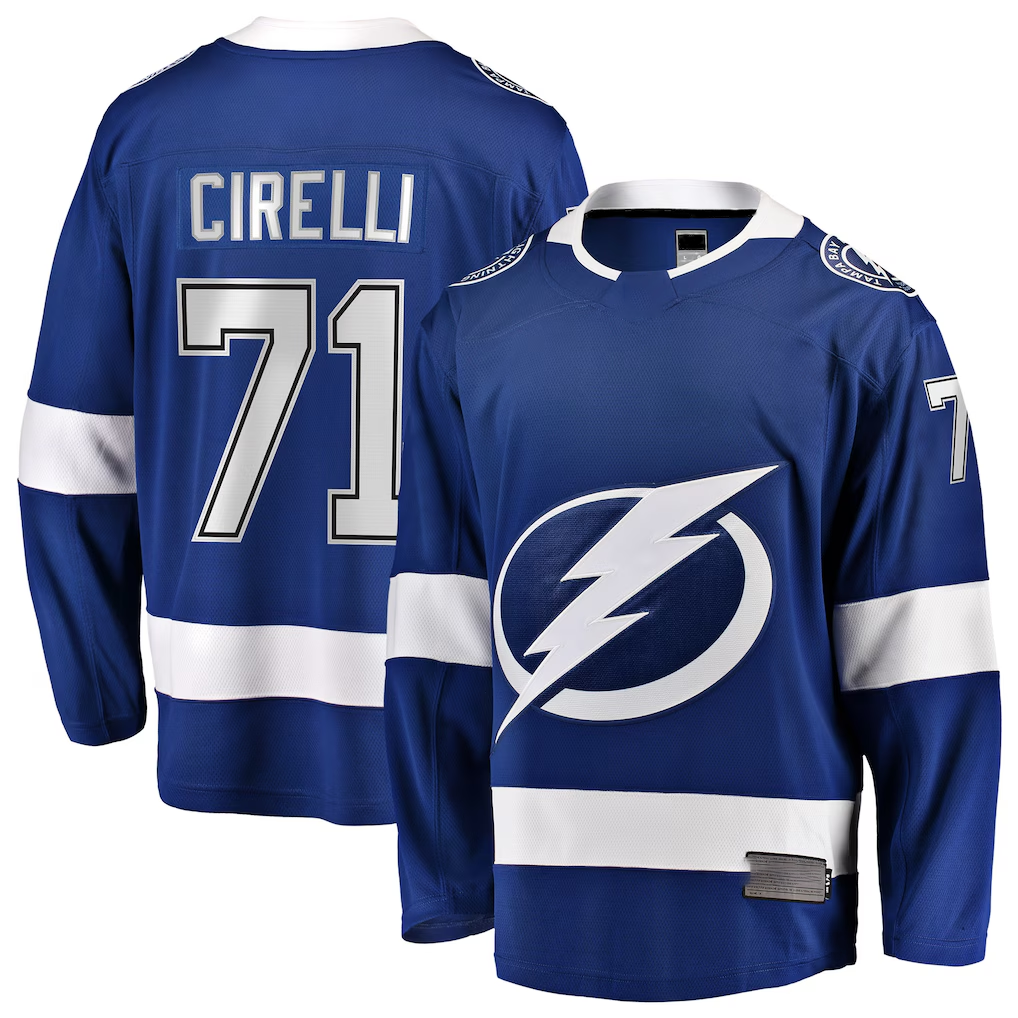 Kooe TB.Lightning #71 Anthony Cirelli Blue Home Breakaway Player Jerseys