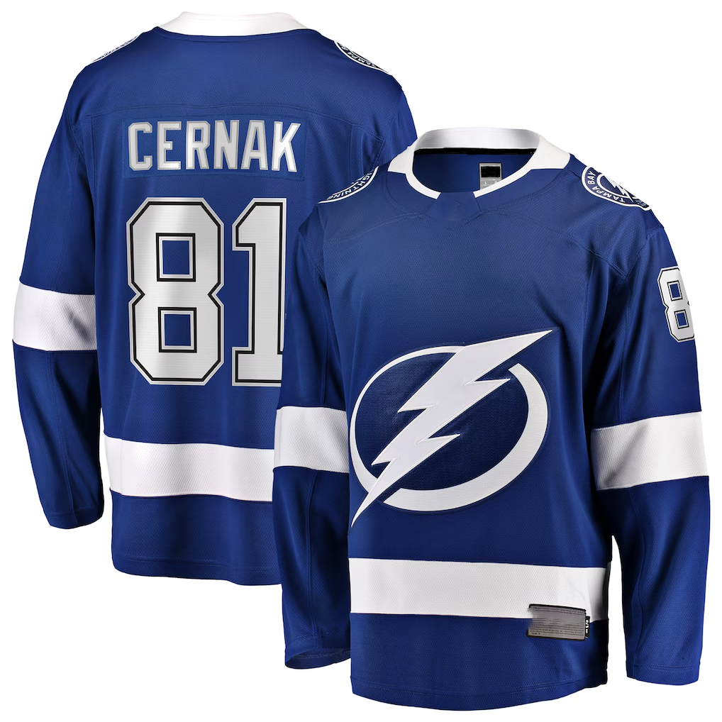 Kooe TB.Lightning #81 Erik Cernak Blue Home Breakaway Player Jerseys