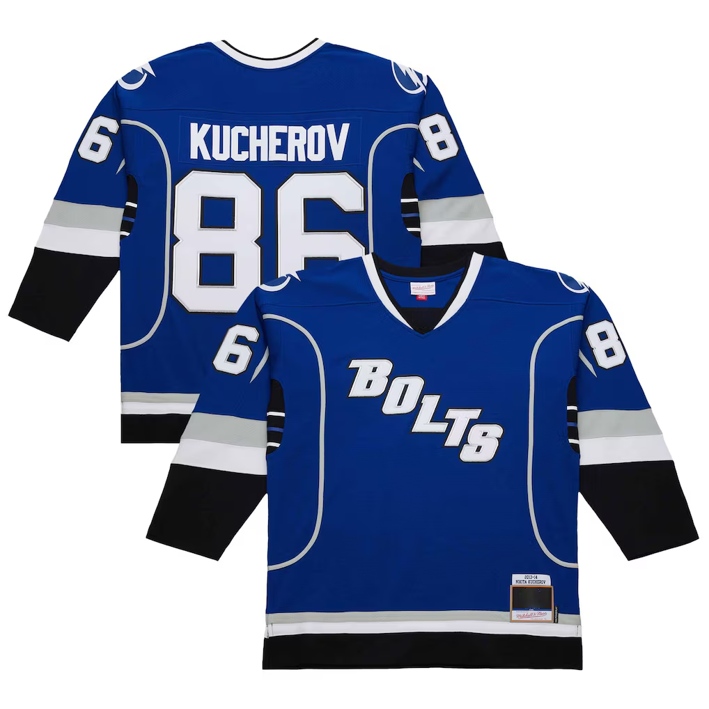 Kooe TB.Lightning #86 Nikita Kucherov Blue 2013-14 Power Play Jerseys