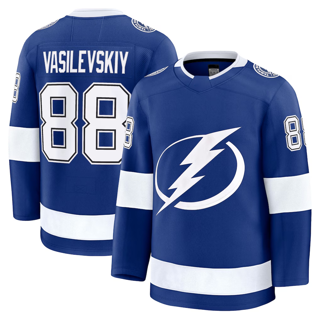 Kooe TB.Lightning #88 Andrei Vasilevskiy Blue Home Breakaway Player Jerseys