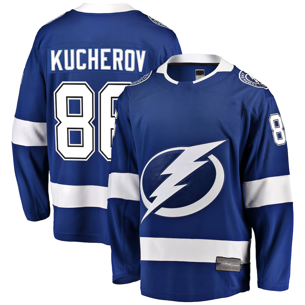 Kooe TB.Lightning #88 Nikita Kucherov Blue Home Breakaway Player Jerseys