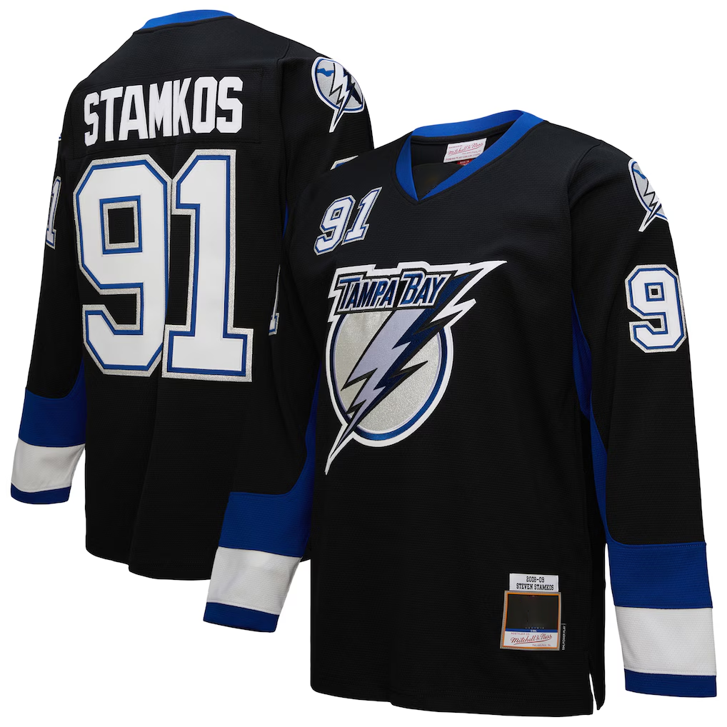Kooe TB.Lightning #91 Steven Stamkos Mitchell & Ness Black 2008?09 Power Play Jerseys