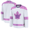 Kooe T.Maple Leafs White 2024 Hockey Fights Cancer Practice Jerseys