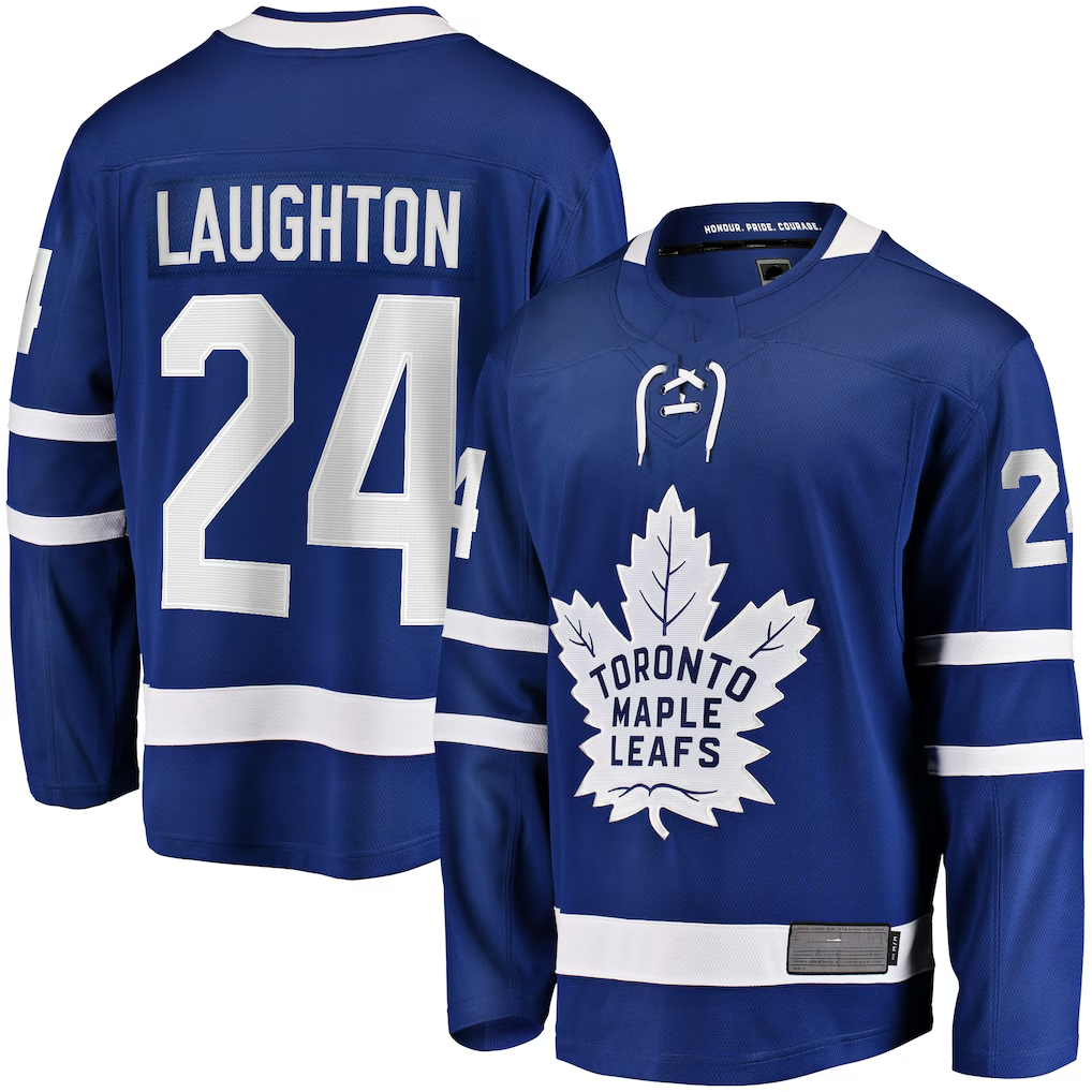 Kooe T.Maple Leafs #24 Scott Laughton Blue Home Breakaway Jerseys