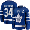 Kooe T.Maple Leafs #34 Auston Matthews Blue Captain Patch Home Breakaway Player Jerseys