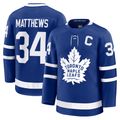 Kooe T.Maple Leafs #34 Auston Matthews Blue Captain Patch Home Premium Jerseys