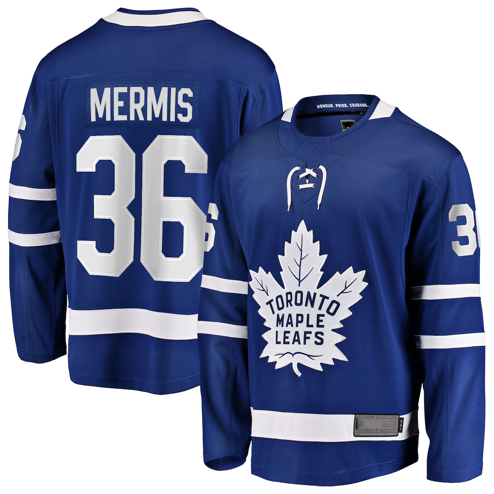 Kooe T.Maple Leafs #36 Dakota Mermis Blue Home Breakaway Jerseys