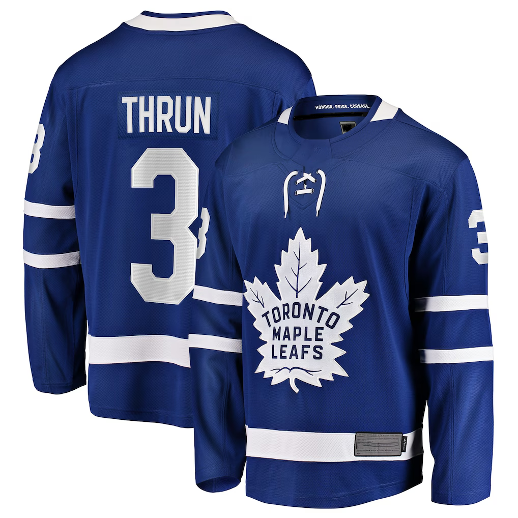 Kooe T.Maple Leafs #3 Henry Thrun Blue Home Breakaway Jerseys
