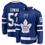 Kooe T.Maple Leafs #53 Easton Cowan Blue Home Breakaway Jerseys