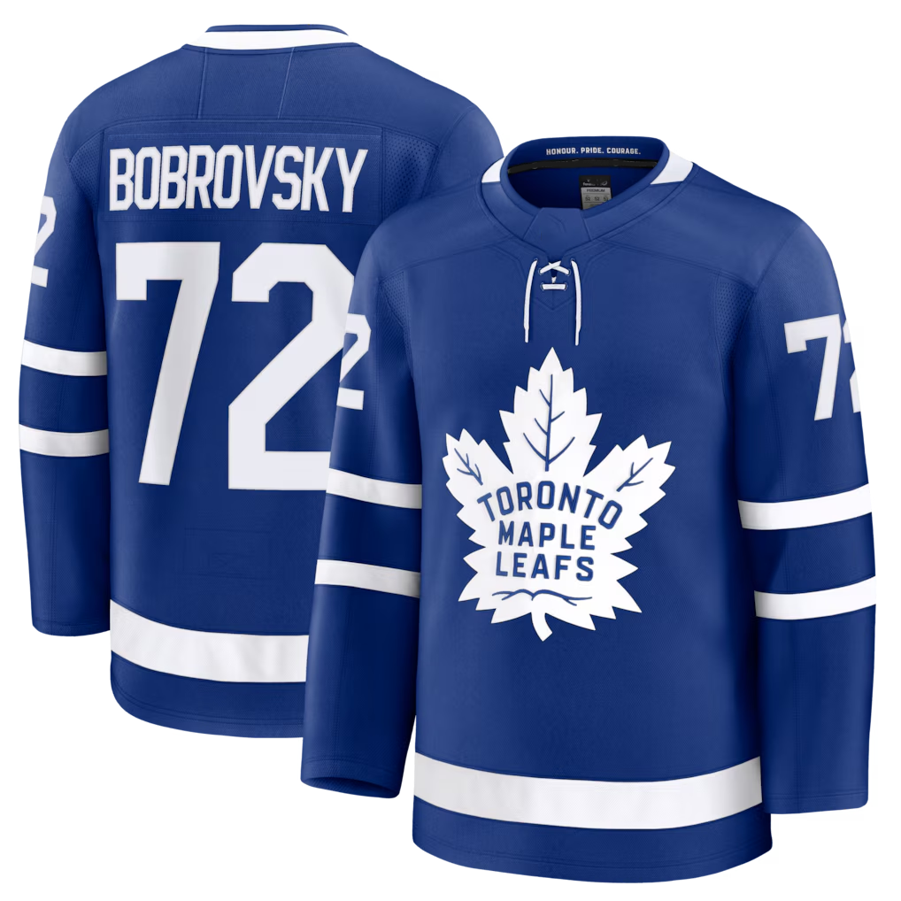 Kooe T.Maple Leafs #72 Sergei Bobrovsky Blue Home Premium Jerseys