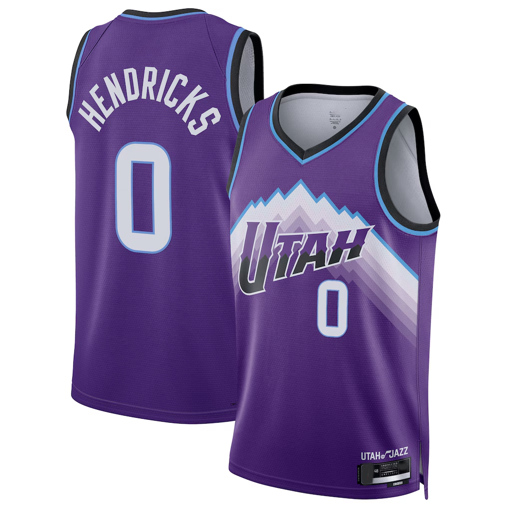 Kooe U.Jazz #0 Taylor Hendricks Purple Swingman Jerseys - Icon Edition