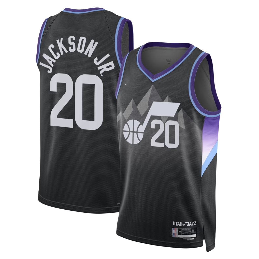 Kooe U.Jazz #20 Jaren Jackson Jr. Black Swingman Jerseys - Statement Edition