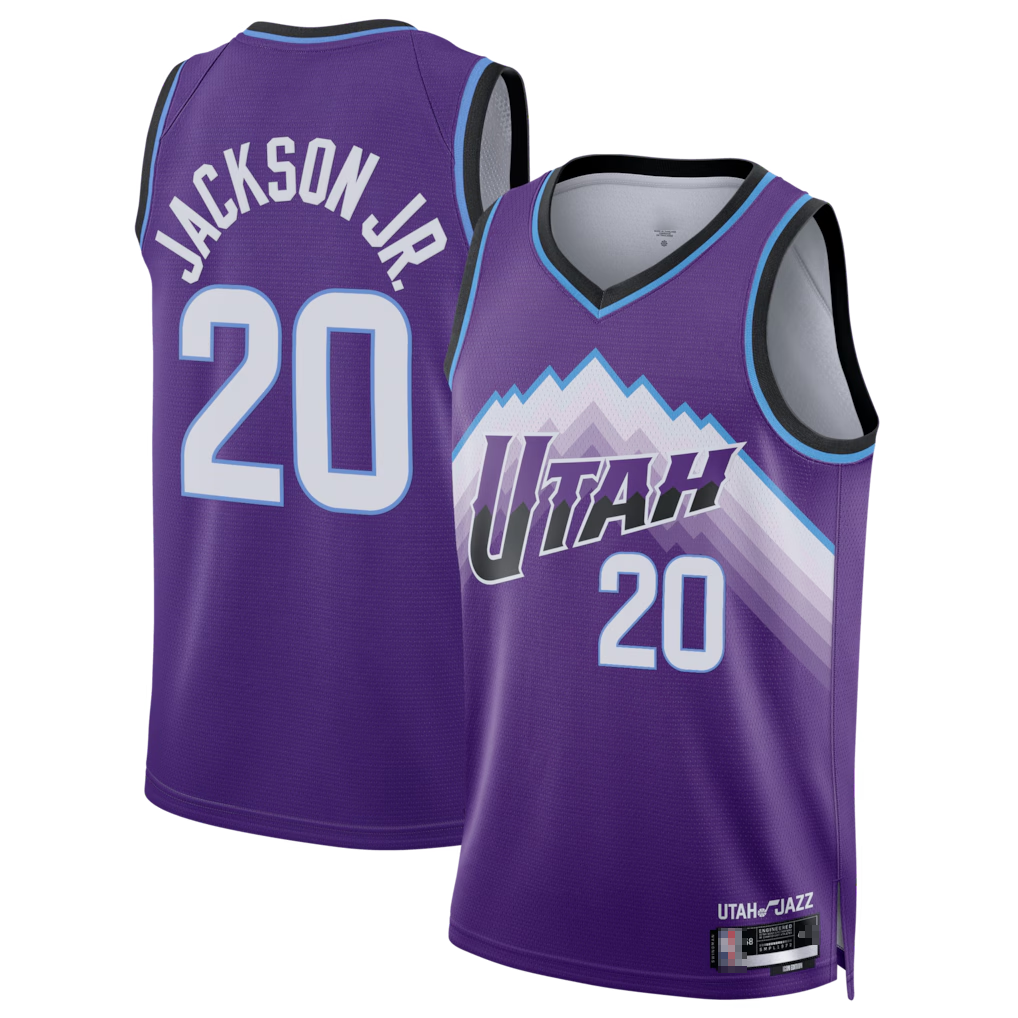 Kooe U.Jazz #20 Jaren Jackson Jr. Purple Swingman Jerseys- Icon Edition