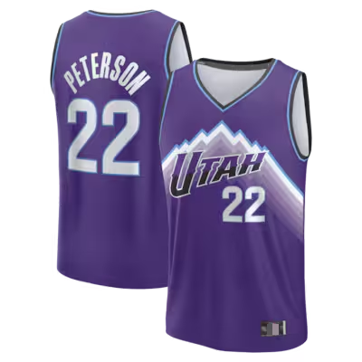 Kooe U.Jazz #22 Darryn Peterson Fanatics Purple 2026 Draft First Round Pick Fast Break Jerseys - Icon Edition