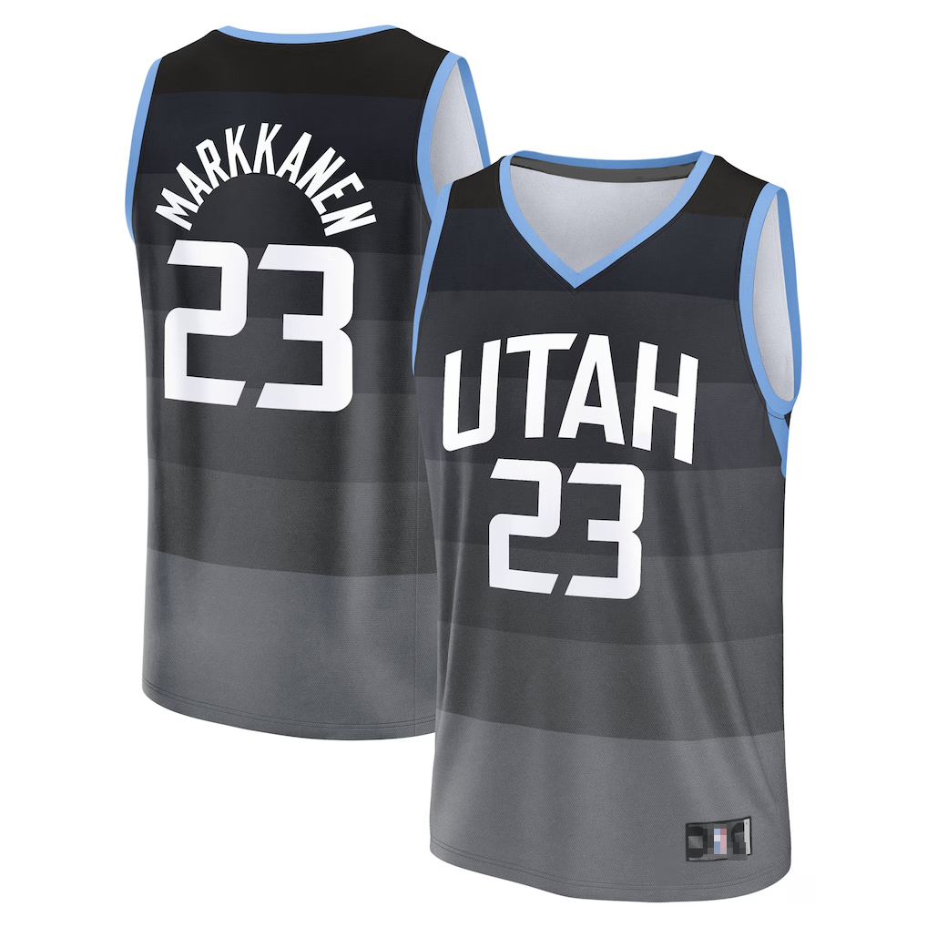 Kooe U.Jazz #23 Lauri Markkanen Fanatics Black 2025-2026 City Edition Fast Break Jerseys