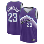 Kooe U.Jazz #23 Lauri Markkanen Fanatics Purple Fast Break Replica Jerseys - Icon Edition