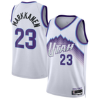 Kooe U.Jazz #23 Lauri Markkanen White Swingman Jerseys - Association Edition