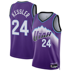 Kooe U.Jazz #24 Walker Kessler Purple Swingman Jerseys- Icon Edition